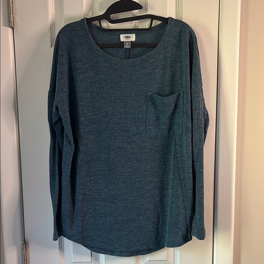 Old Navy Teal Crew Neck Long Sleeve - Small